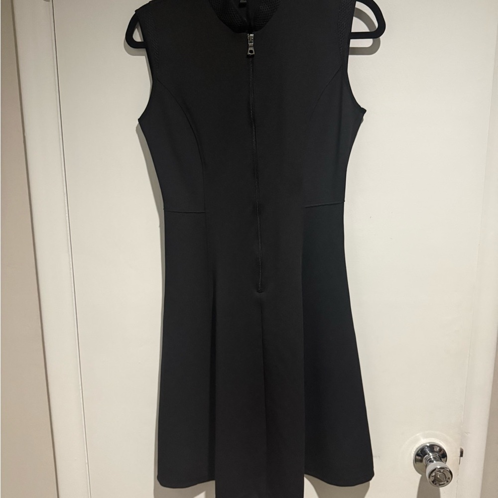 Elie Tahari Black Zip-Front Dress